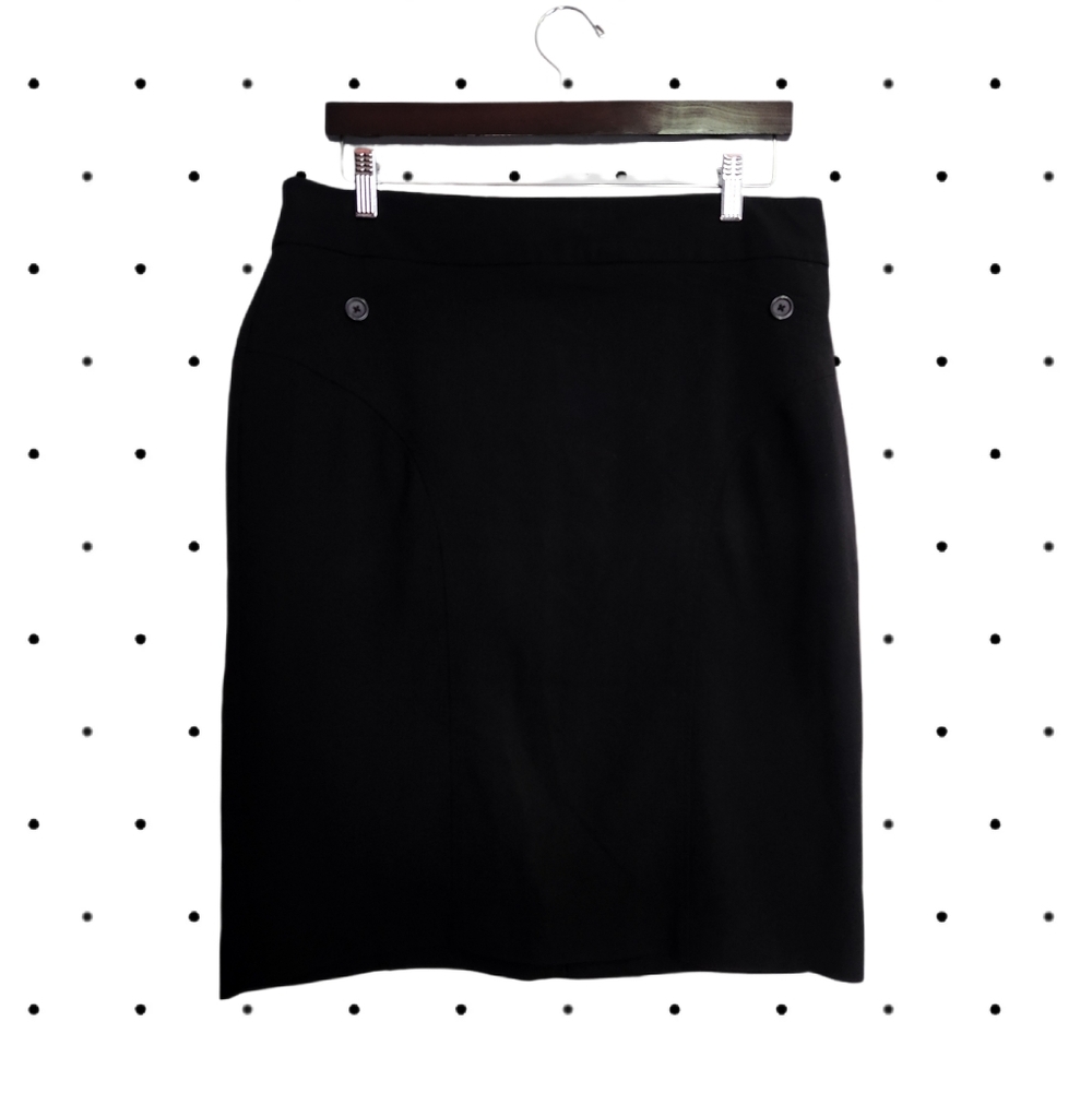 GEORGE black pencil skirt with button details SIZE 14